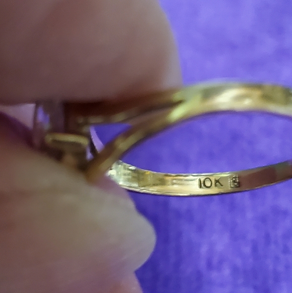 2 pink ice 10k gold sold together - Picture 5 of 8